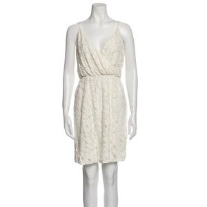 Halston Heritage beaded lace dress size small